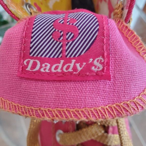 Daddy's Money Sneakers size 5 1/2 Hot Pink Secret Wedge High Top Shoes - Picture 11 of 13